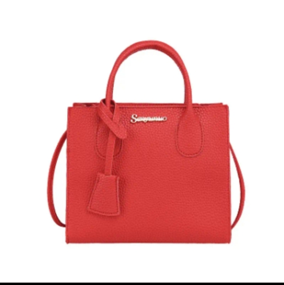 Senyunuo Handbags - Elegant Purse, Women's Simple Faux Leather Handbag, Casual Zipper Shoulder Bags